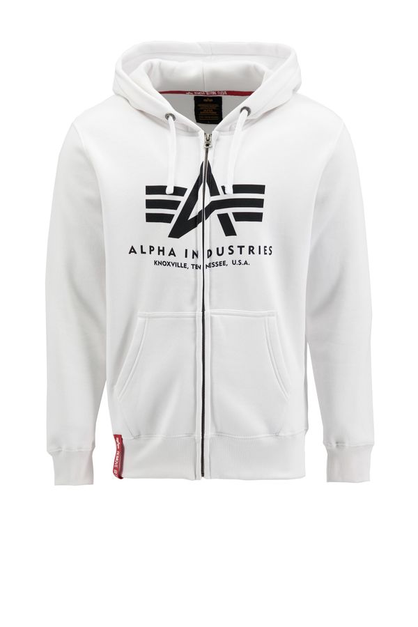 ALPHA INDUSTRIES ALPHA INDUSTRIES Суичъри с качулка  черно / бяло