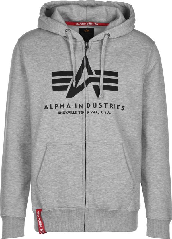 ALPHA INDUSTRIES ALPHA INDUSTRIES Суичъри с качулка  сиво / червено / черно / бяло