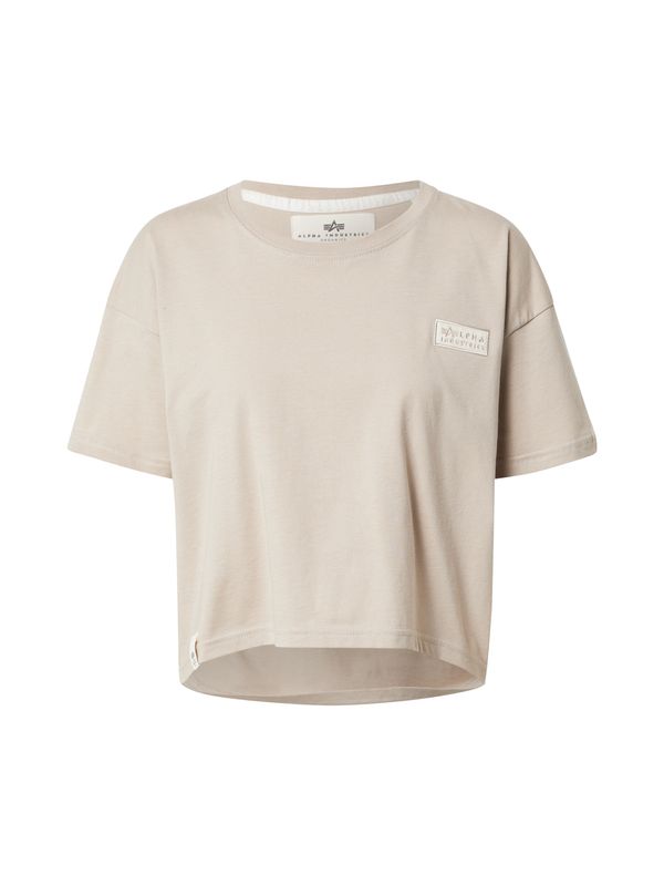 ALPHA INDUSTRIES ALPHA INDUSTRIES Тениска  бежово / бяло