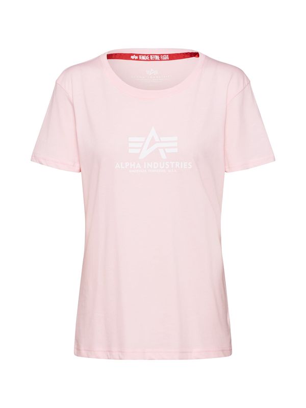 ALPHA INDUSTRIES ALPHA INDUSTRIES Тениска  бледорозово / бяло