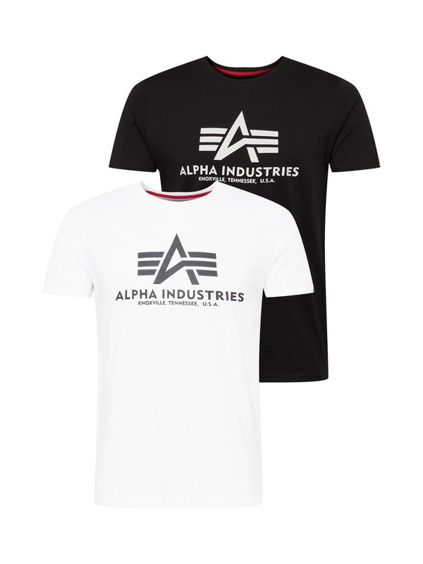 ALPHA INDUSTRIES ALPHA INDUSTRIES Тениска  черно / бяло