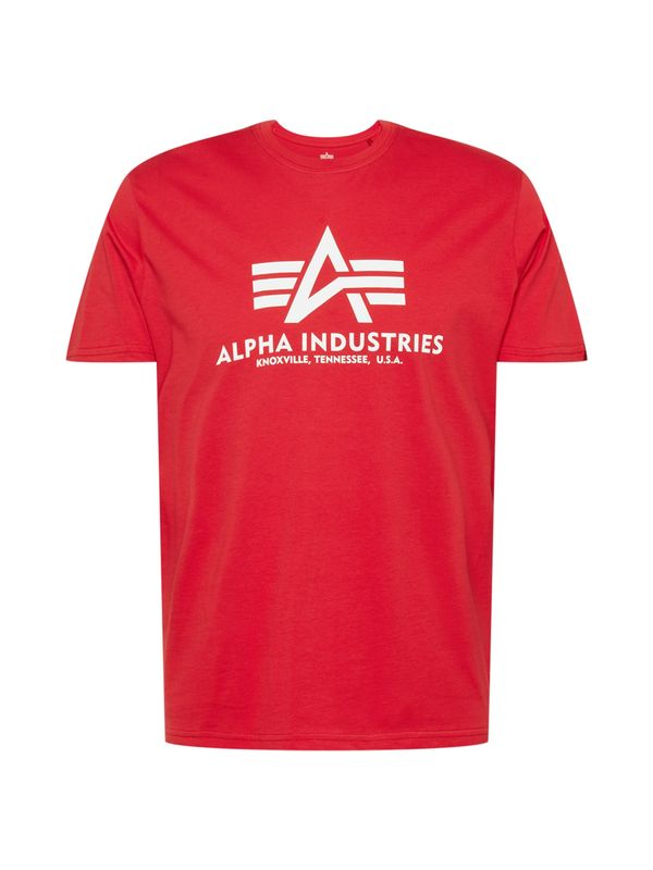 ALPHA INDUSTRIES ALPHA INDUSTRIES Тениска  червено / бяло