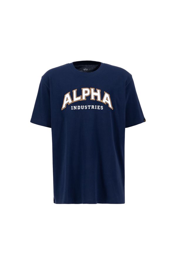 ALPHA INDUSTRIES ALPHA INDUSTRIES Тениска 'College T'  нейви синьо / бяло