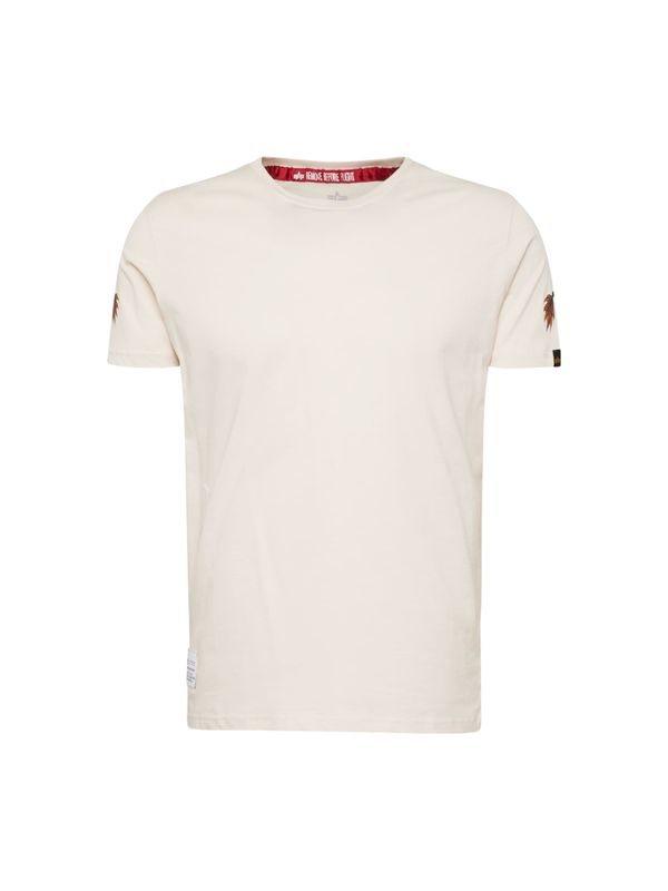 ALPHA INDUSTRIES ALPHA INDUSTRIES Тениска 'Dragon'  карамел / светлокафяво / антрацитно черно / бял памук