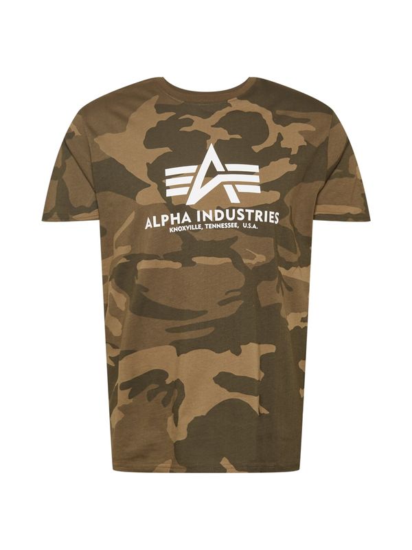 ALPHA INDUSTRIES ALPHA INDUSTRIES Тениска  каки / маслина / бяло