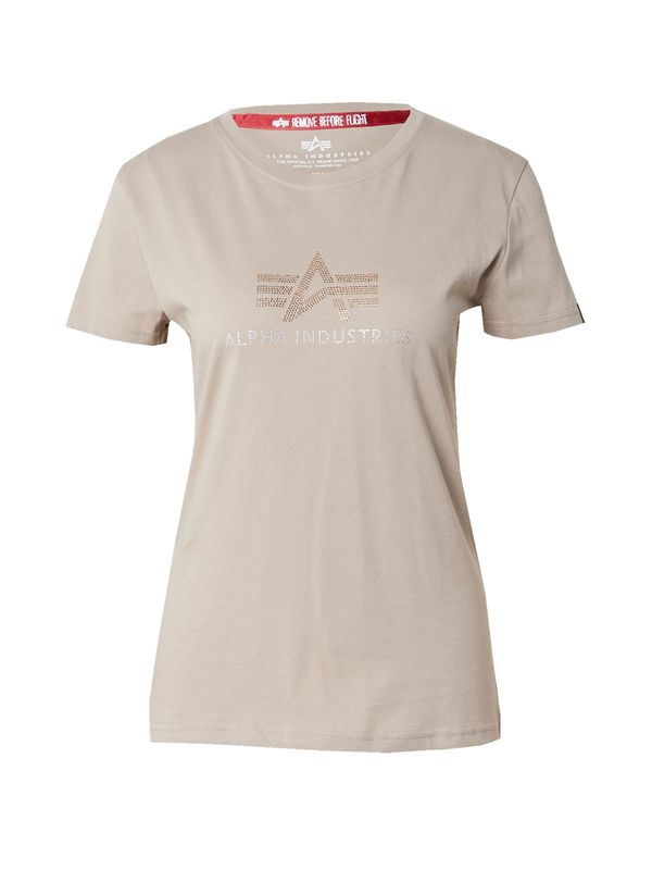 ALPHA INDUSTRIES ALPHA INDUSTRIES Тениска  камел / светлобежово / сребърно