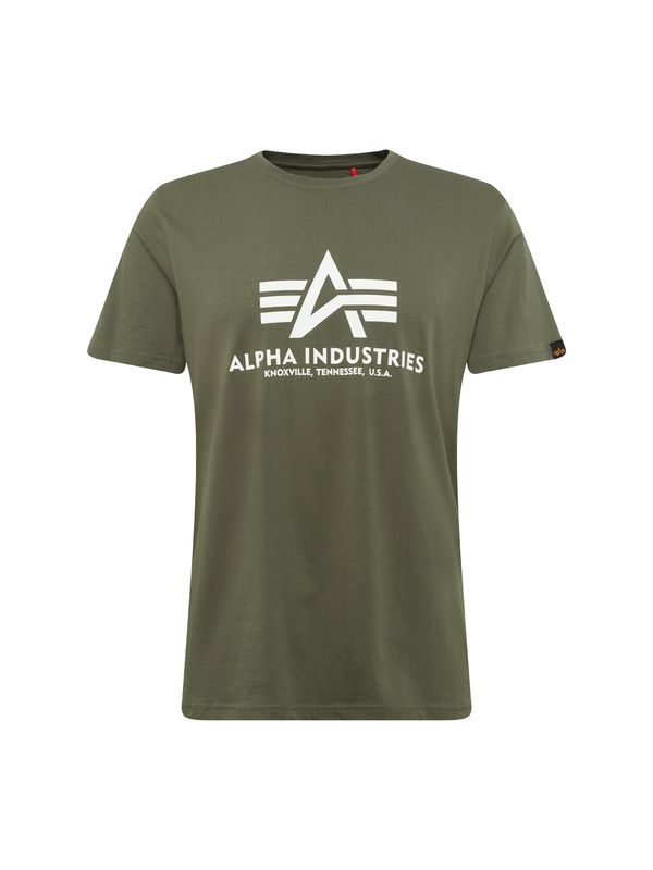 ALPHA INDUSTRIES ALPHA INDUSTRIES Тениска  маслина / бяло