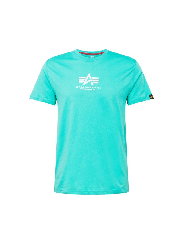ALPHA INDUSTRIES ALPHA INDUSTRIES Тениска  нефритено зелено / бяло