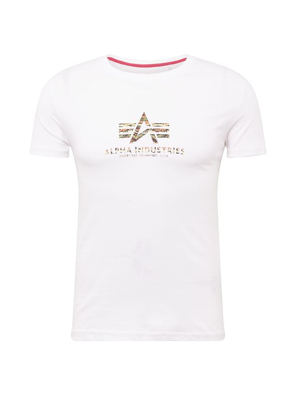 ALPHA INDUSTRIES ALPHA INDUSTRIES Тениска  пастелно зелено / оранжево / черно / бяло