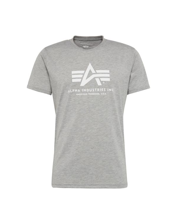 ALPHA INDUSTRIES ALPHA INDUSTRIES Тениска  сив меланж / бяло