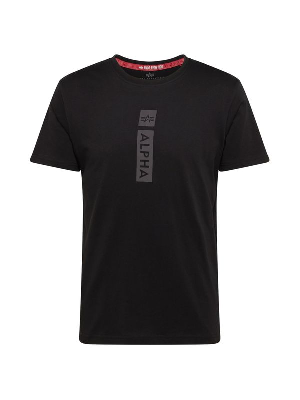 ALPHA INDUSTRIES ALPHA INDUSTRIES Тениска  сиво / черно