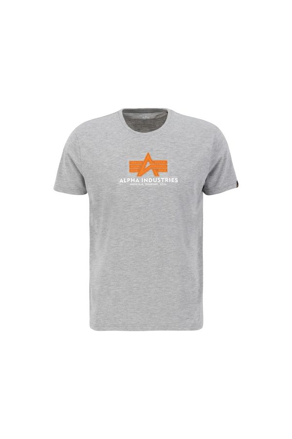 ALPHA INDUSTRIES ALPHA INDUSTRIES Тениска  сиво / тъмнооранжево / бяло