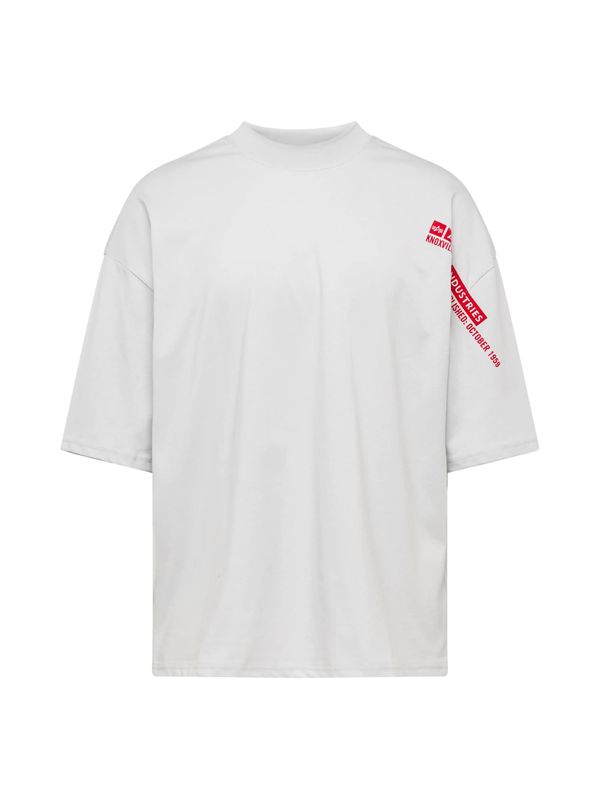 ALPHA INDUSTRIES ALPHA INDUSTRIES Тениска  светлосиво / червено / черно