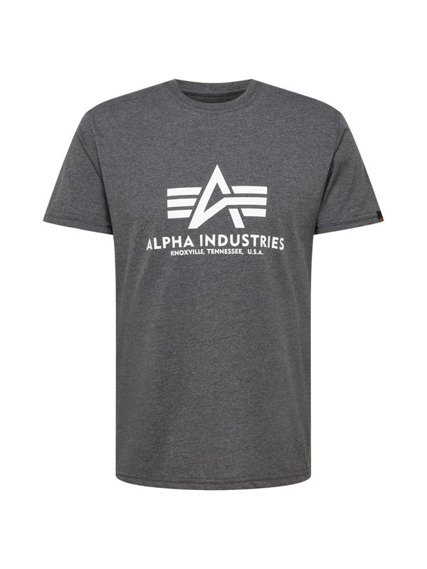 ALPHA INDUSTRIES ALPHA INDUSTRIES Тениска  тъмносиво / бяло
