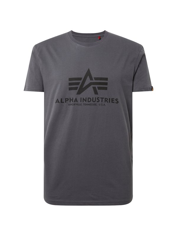 ALPHA INDUSTRIES ALPHA INDUSTRIES Тениска  тъмносиво / черно