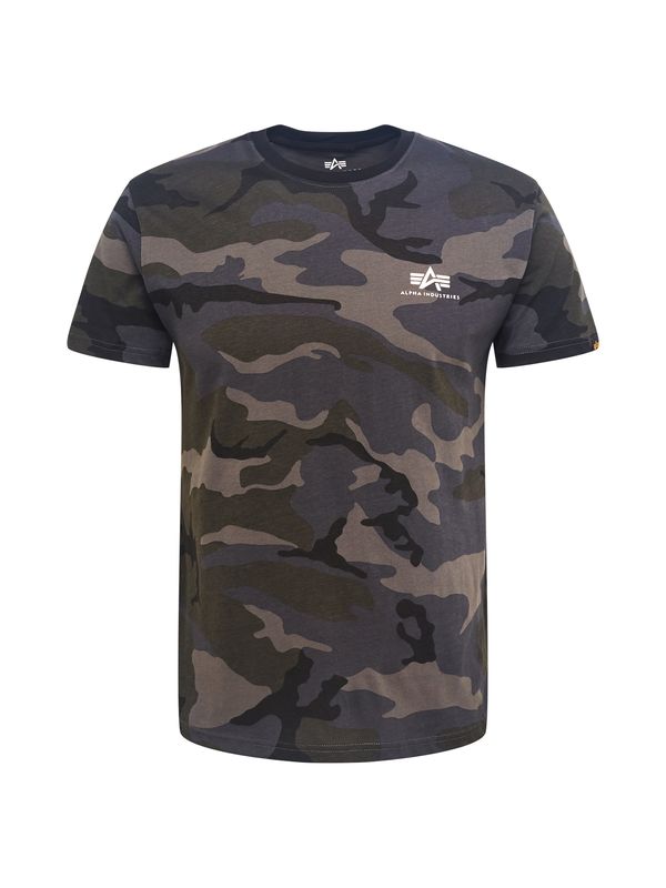 ALPHA INDUSTRIES ALPHA INDUSTRIES Тениска  тъмносиво / каки / черно / бяло
