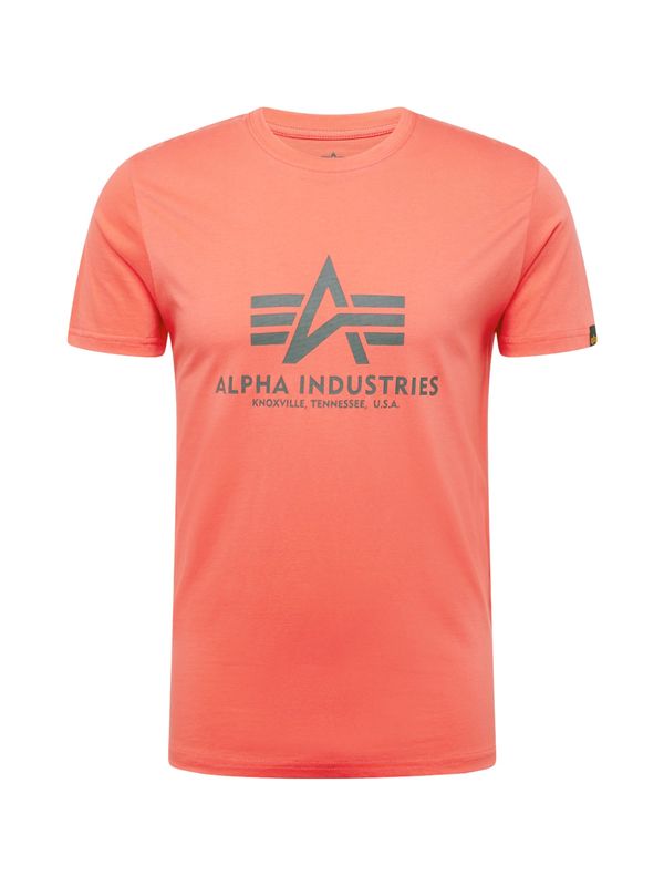 ALPHA INDUSTRIES ALPHA INDUSTRIES Тениска  тъмносиво / пъпеш