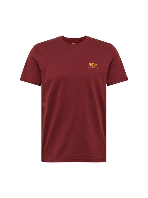 ALPHA INDUSTRIES ALPHA INDUSTRIES Тениска  тъмножълто / бургундово червено