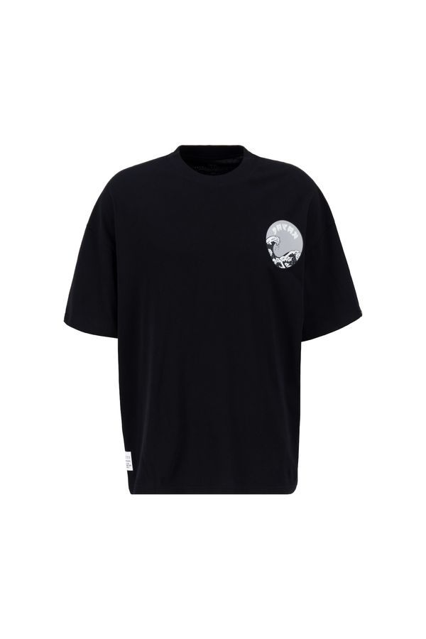 ALPHA INDUSTRIES ALPHA INDUSTRIES Тениска 'Wave Warrior'  сиво / черно / бяло