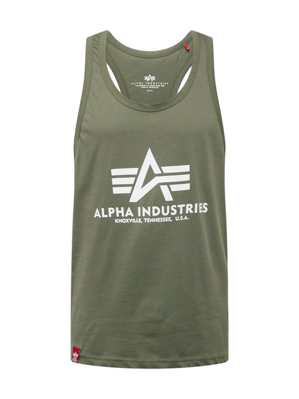 ALPHA INDUSTRIES ALPHA INDUSTRIES Тениска  зелено / бяло