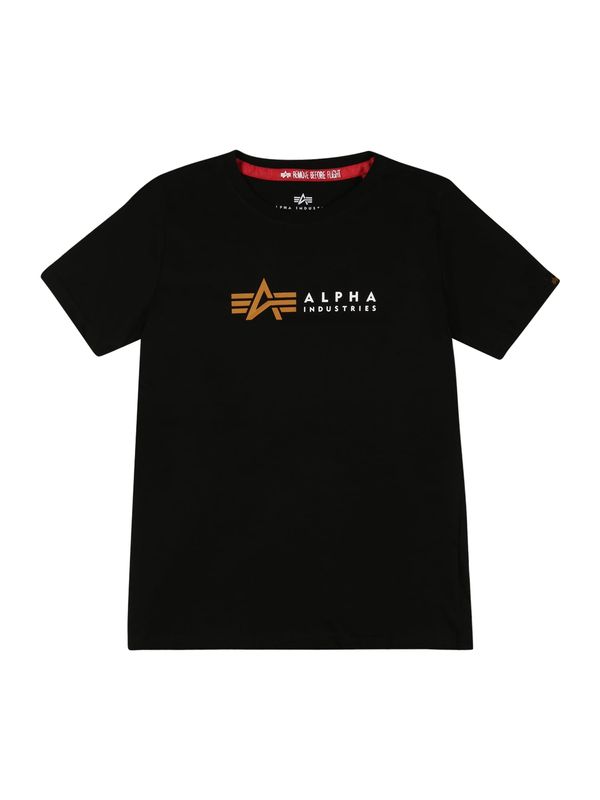 ALPHA INDUSTRIES ALPHA INDUSTRIES Тениска  златистожълто / черно / бяло