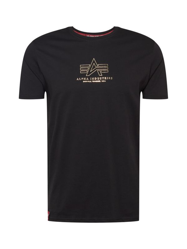 ALPHA INDUSTRIES ALPHA INDUSTRIES Тениска  злато / черно
