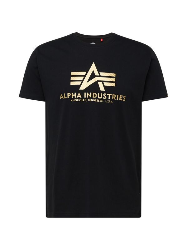 ALPHA INDUSTRIES ALPHA INDUSTRIES Тениска  злато / черно