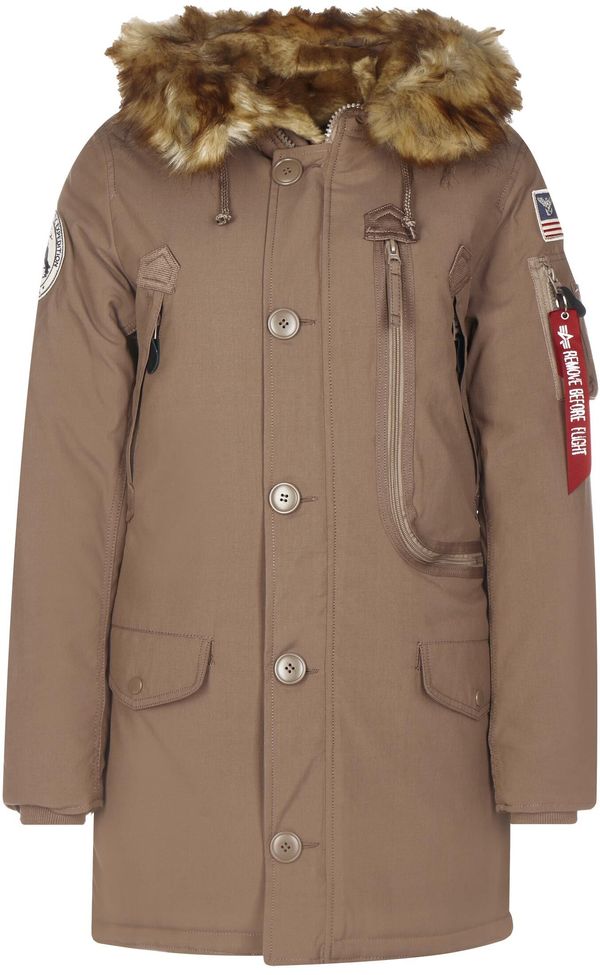 ALPHA INDUSTRIES ALPHA INDUSTRIES Зимна парка 'Polar'  нейви синьо / кафяво / червено / бяло