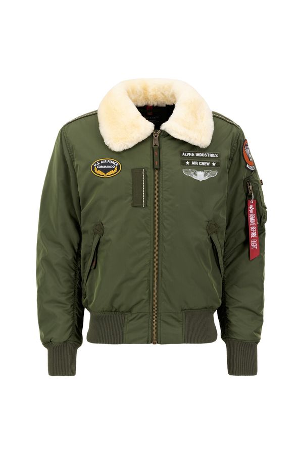 ALPHA INDUSTRIES ALPHA INDUSTRIES Зимно яке 'Injector III Air Force'  тъмнозелено / ярко червено / бял памук