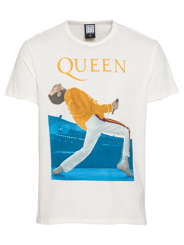AMPLIFIED AMPLIFIED Тениска 'QUEEN TRIANGLE'  небесносиньо / жълто / бяло