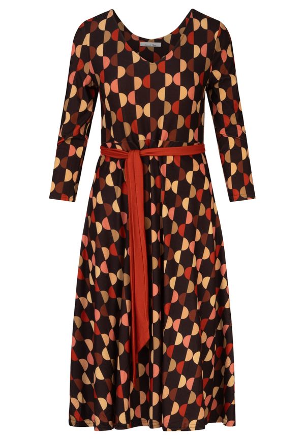 APART APART Рокля  бежово / кафяво / червено / черно