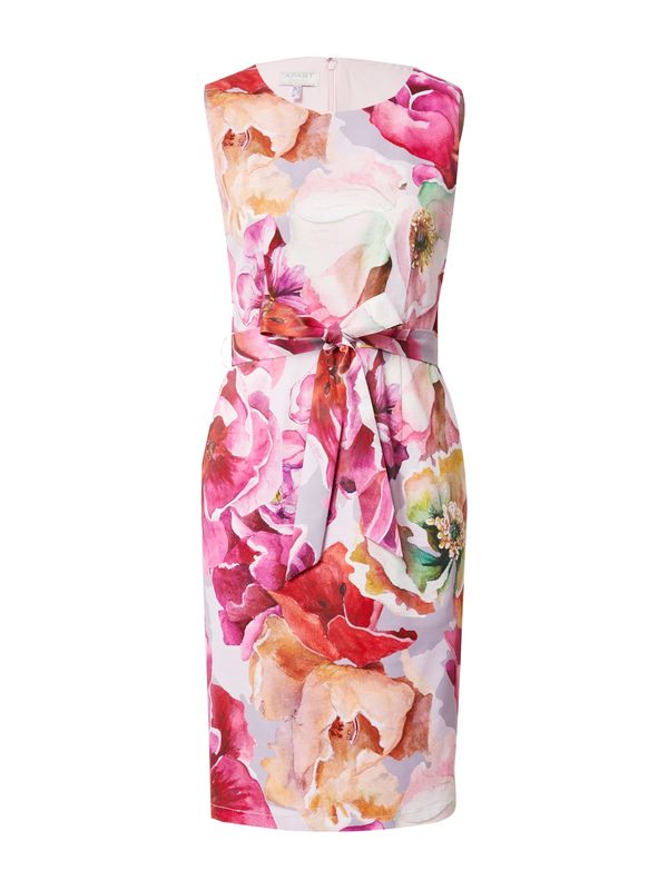 APART APART Рокля  бежово / опушено синьо / бледорозово / пастелно червено