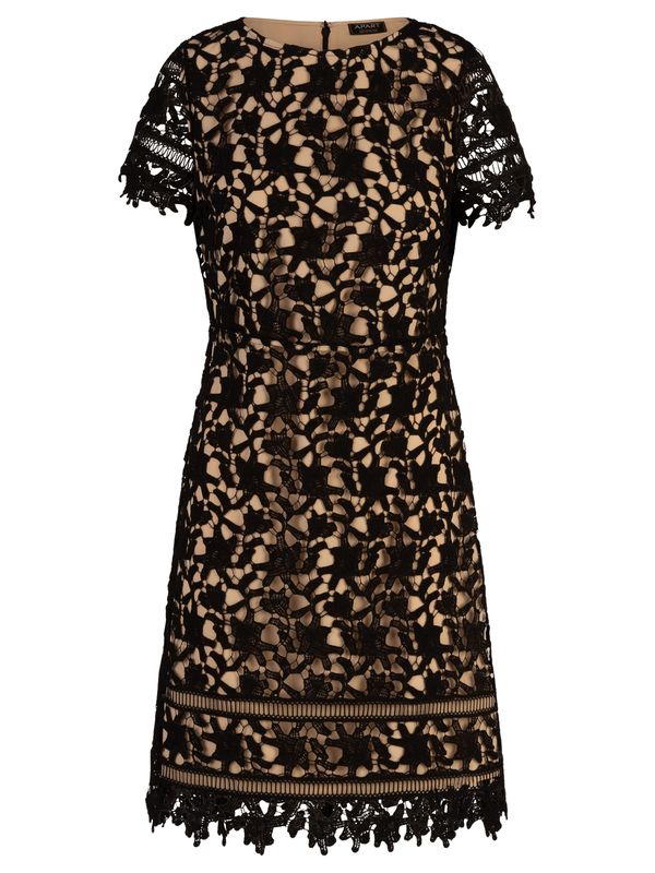 APART APART Рокля за коктейл  бежово / черно