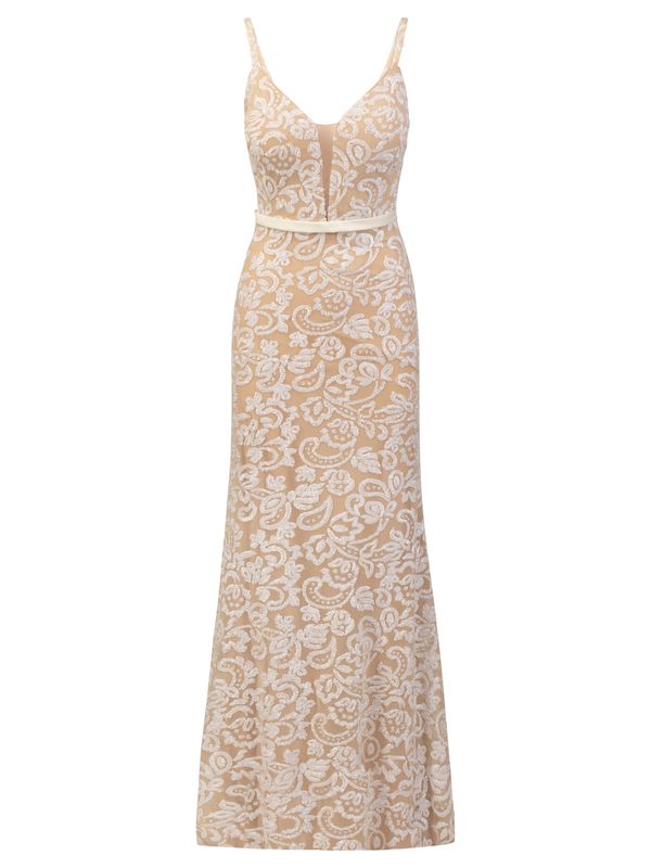 APART APART Вечерна рокля  кремаво / бяло