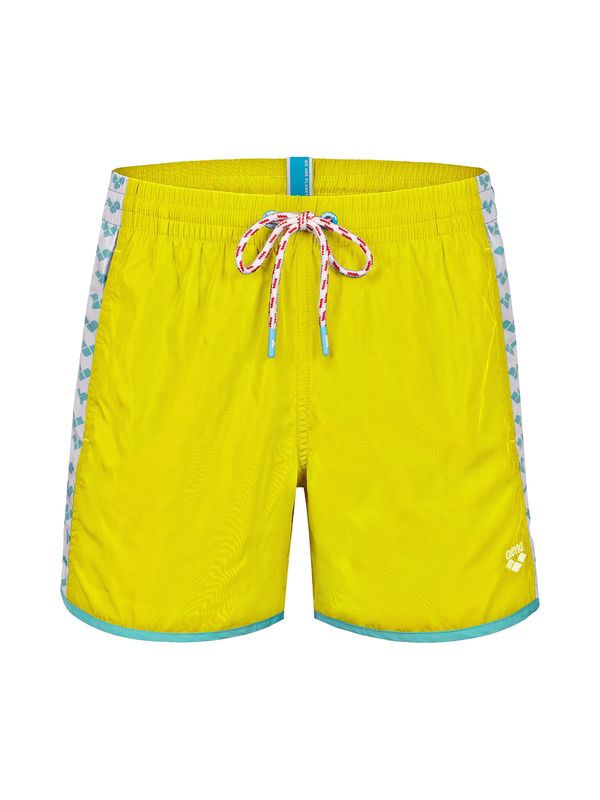 ARENA ARENA Шорти за плуване 'TEAM STRIPE'  аквамарин / лимоненожълто / бяло