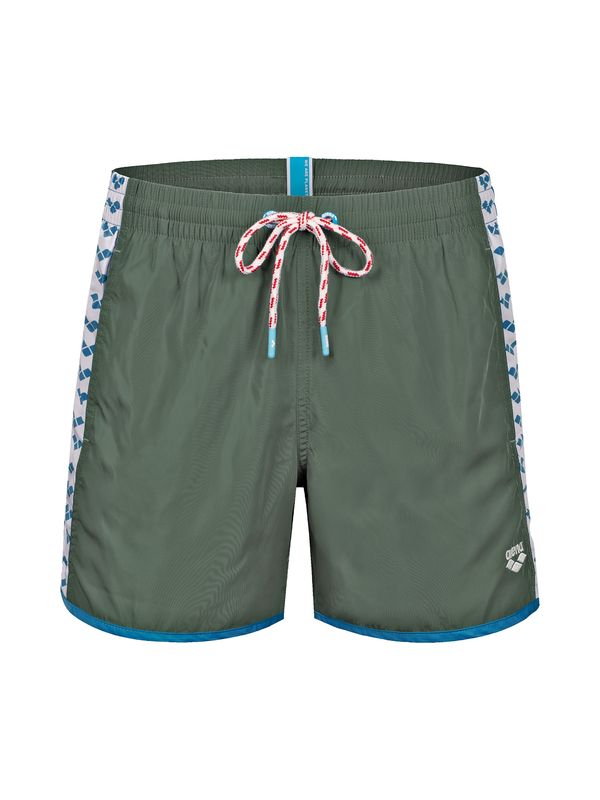 ARENA ARENA Шорти за плуване 'TEAM STRIPE'  тъмносиньо / каки / бяло