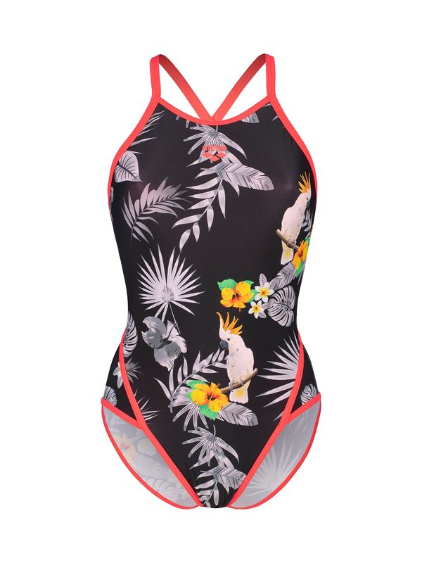 ARENA ARENA Спортен бански 'TROPICAL SUMMER'  златистожълто / сиво / светлочервено / черно