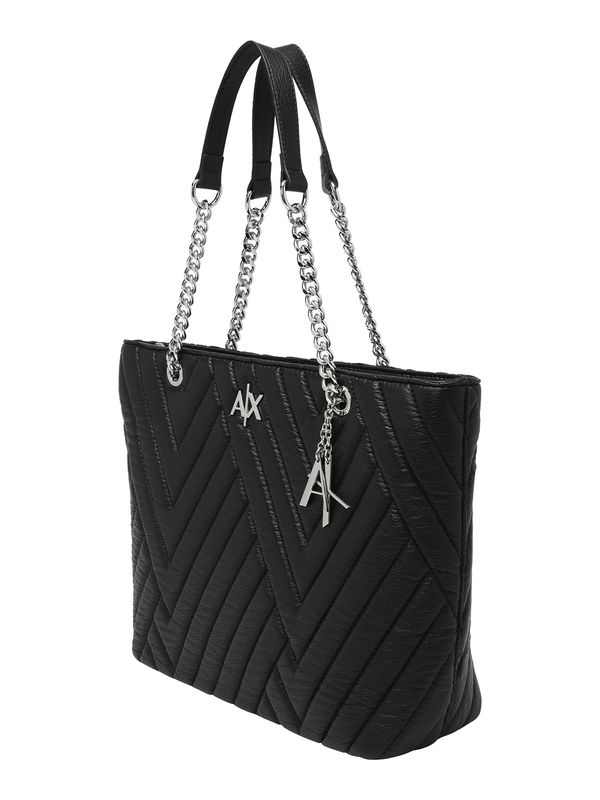 ARMANI EXCHANGE ARMANI EXCHANGE "Чанта тип ""Shopper"""  черно / сребърно