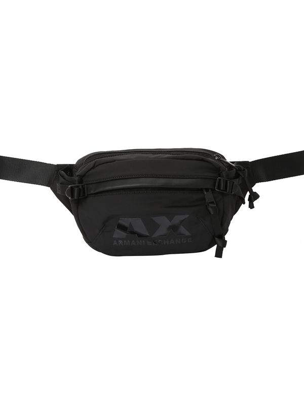 ARMANI EXCHANGE ARMANI EXCHANGE Чанта за кръста  антрацитно черно / черно