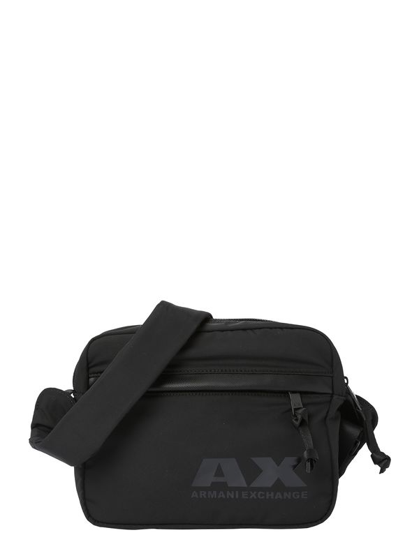 ARMANI EXCHANGE ARMANI EXCHANGE Чанта за през рамо тип преметка  тъмносиво / черно