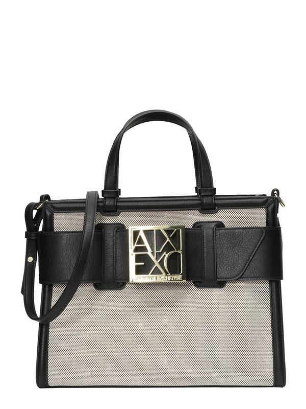 ARMANI EXCHANGE ARMANI EXCHANGE Дамска чанта  черно / естествено бяло