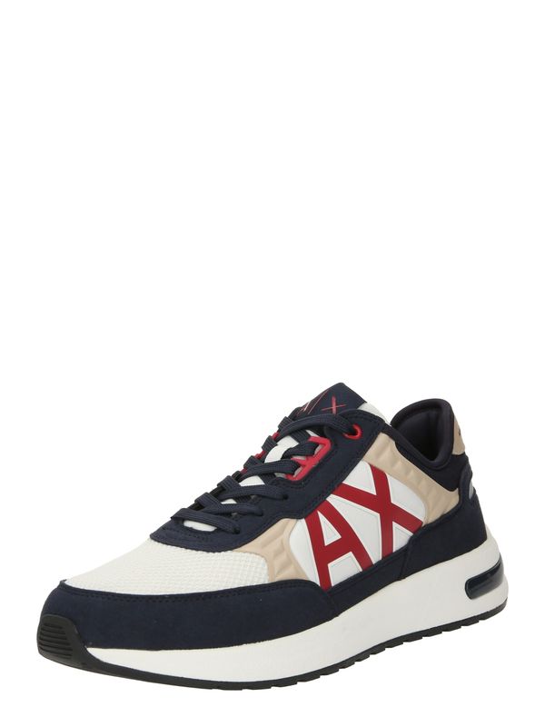 ARMANI EXCHANGE ARMANI EXCHANGE Ниски маратонки  бежово / нейви синьо / карминено червено / бяло