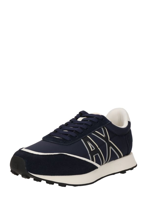 ARMANI EXCHANGE ARMANI EXCHANGE Ниски маратонки  екрю / тъмносиньо / бяло