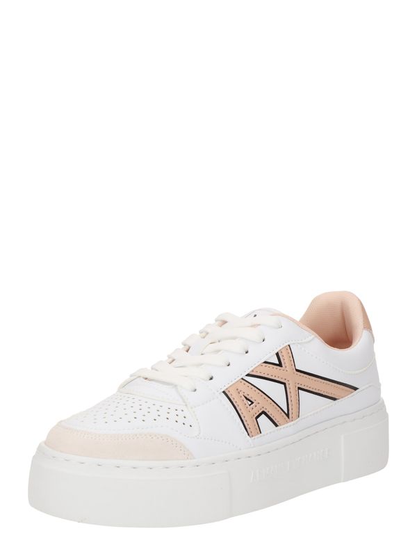 ARMANI EXCHANGE ARMANI EXCHANGE Ниски маратонки  пудра / черно / бяло