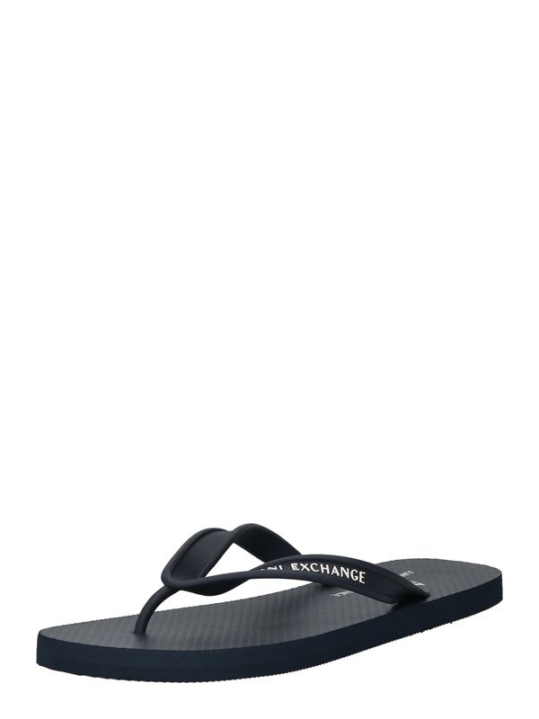ARMANI EXCHANGE ARMANI EXCHANGE Сандали с разделител за пръстите  нощно синьо / бяло