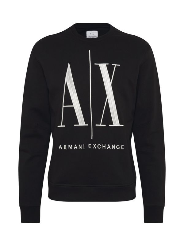 ARMANI EXCHANGE ARMANI EXCHANGE Суичър  черно / бяло