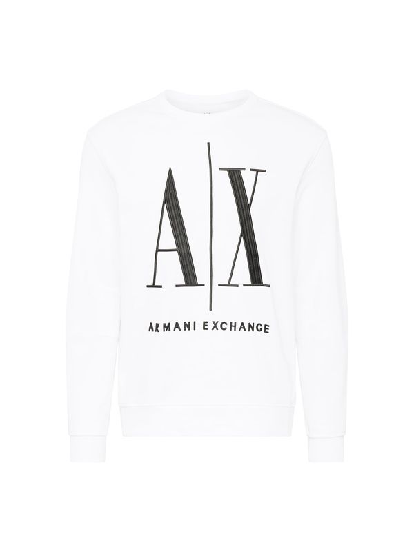 ARMANI EXCHANGE ARMANI EXCHANGE Суичър  черно / бяло