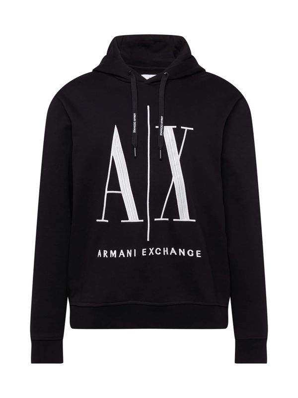 ARMANI EXCHANGE ARMANI EXCHANGE Суичър  черно / бяло