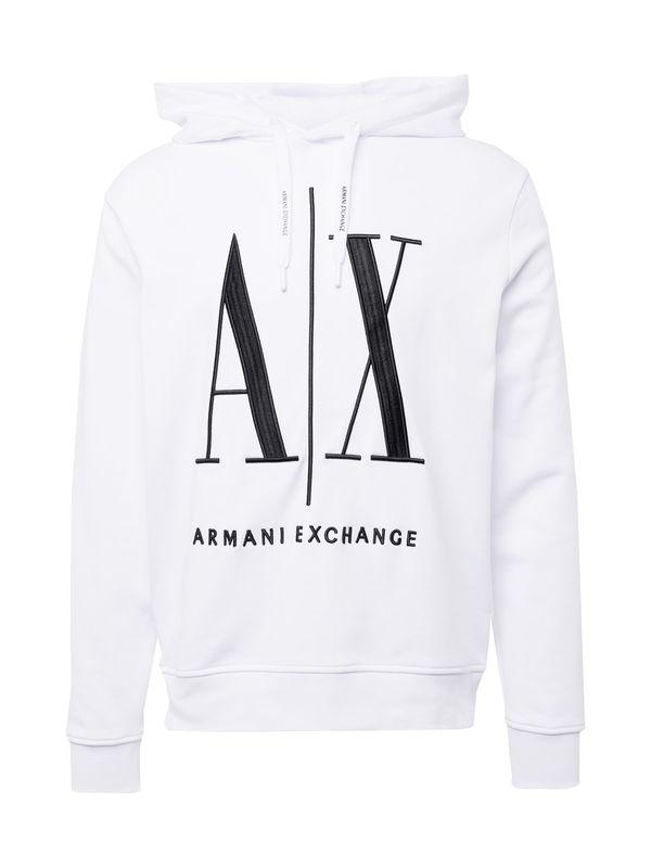 ARMANI EXCHANGE ARMANI EXCHANGE Суичър  черно / бяло