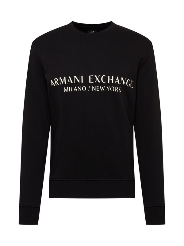 ARMANI EXCHANGE ARMANI EXCHANGE Суичър  черно / бяло